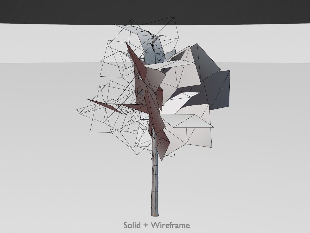 Japanese pagoda tree winter package 3D Model Collection_84