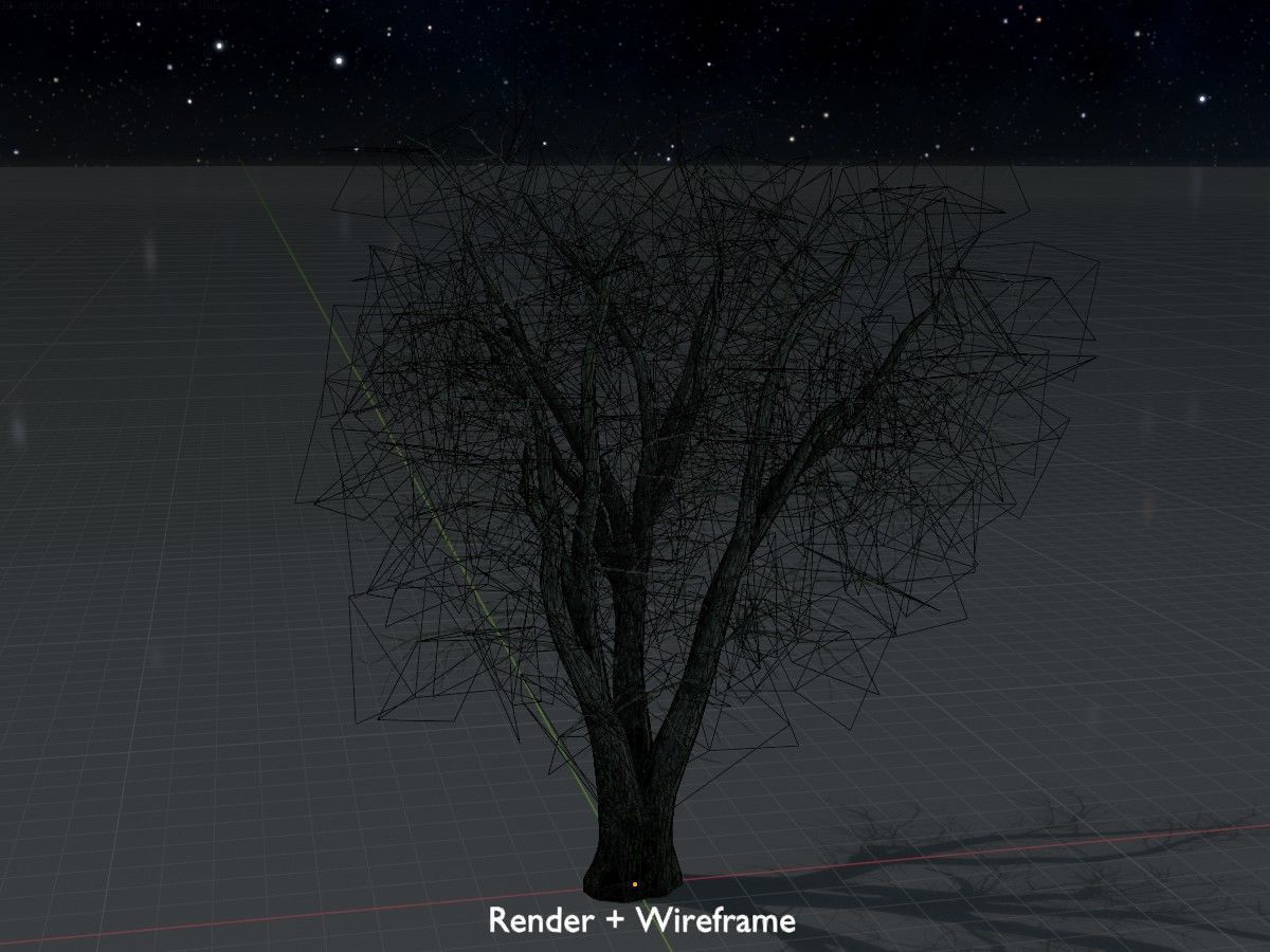 Japanese pagoda tree winter package 3D Model Collection_40