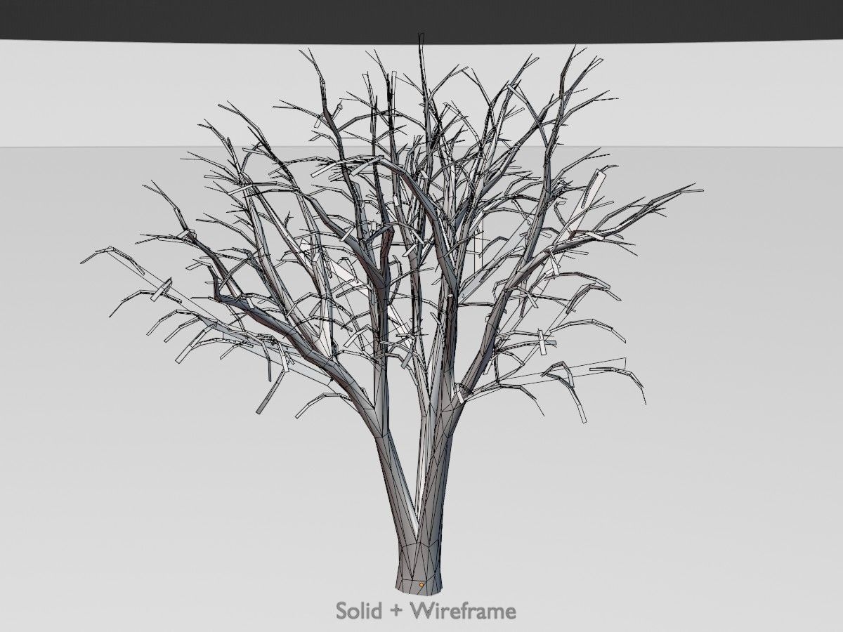 Japanese pagoda tree winter package 3D Model Collection_104