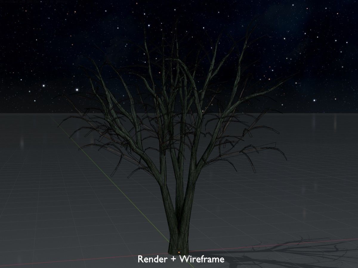 Japanese pagoda tree winter package 3D Model Collection_100