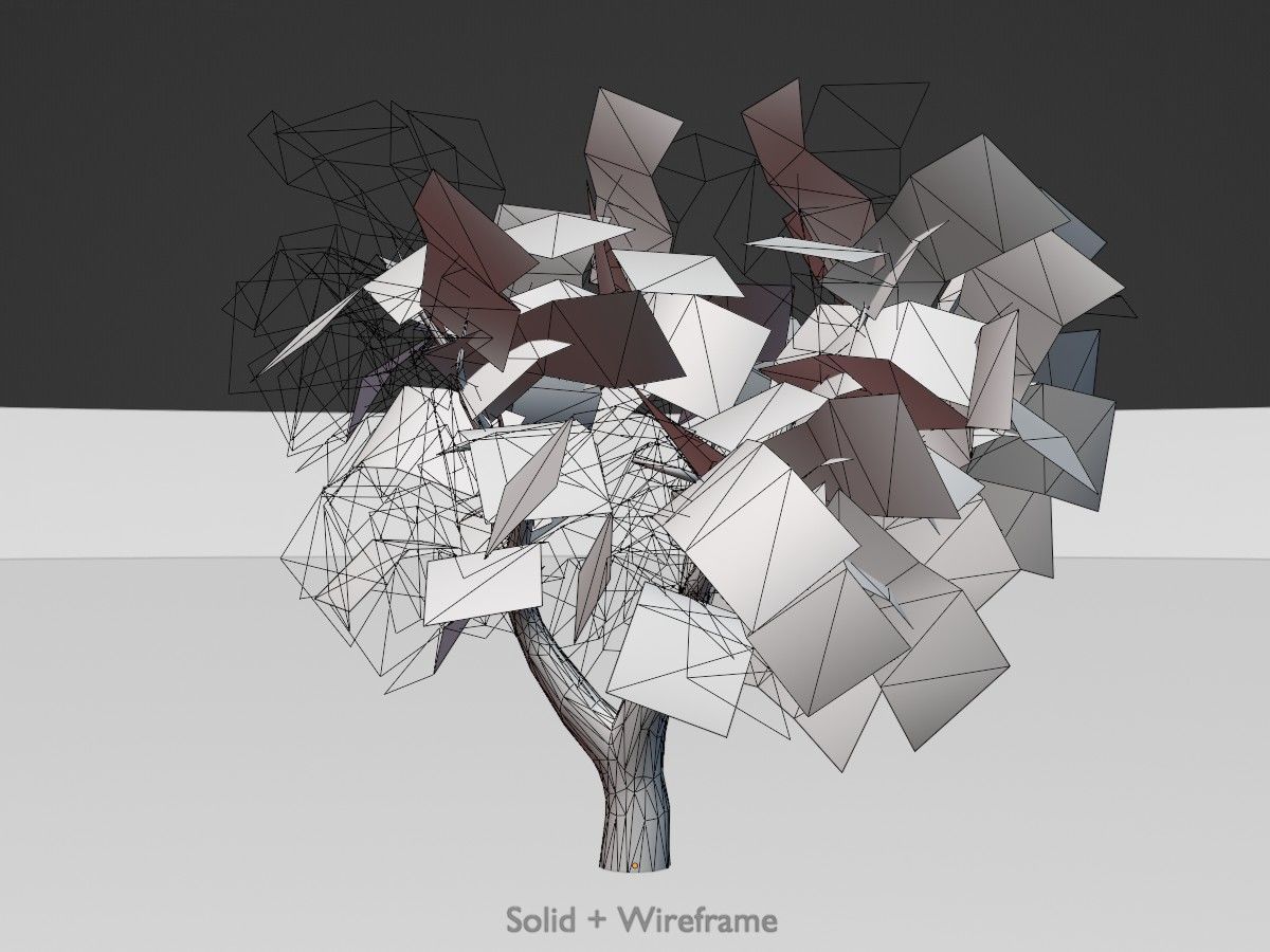 Japanese pagoda tree winter package 3D Model Collection_23