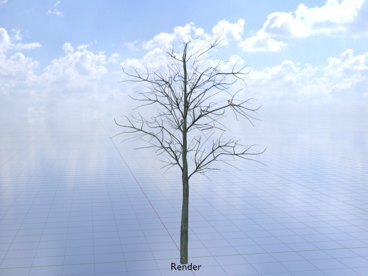 Japanese pagoda tree winter package 3D Model Collection_90