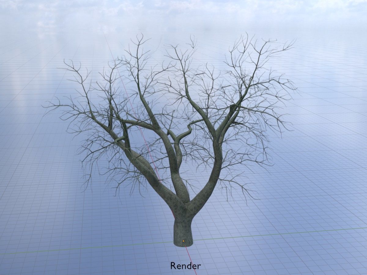 Japanese pagoda tree winter package 3D Model Collection_30