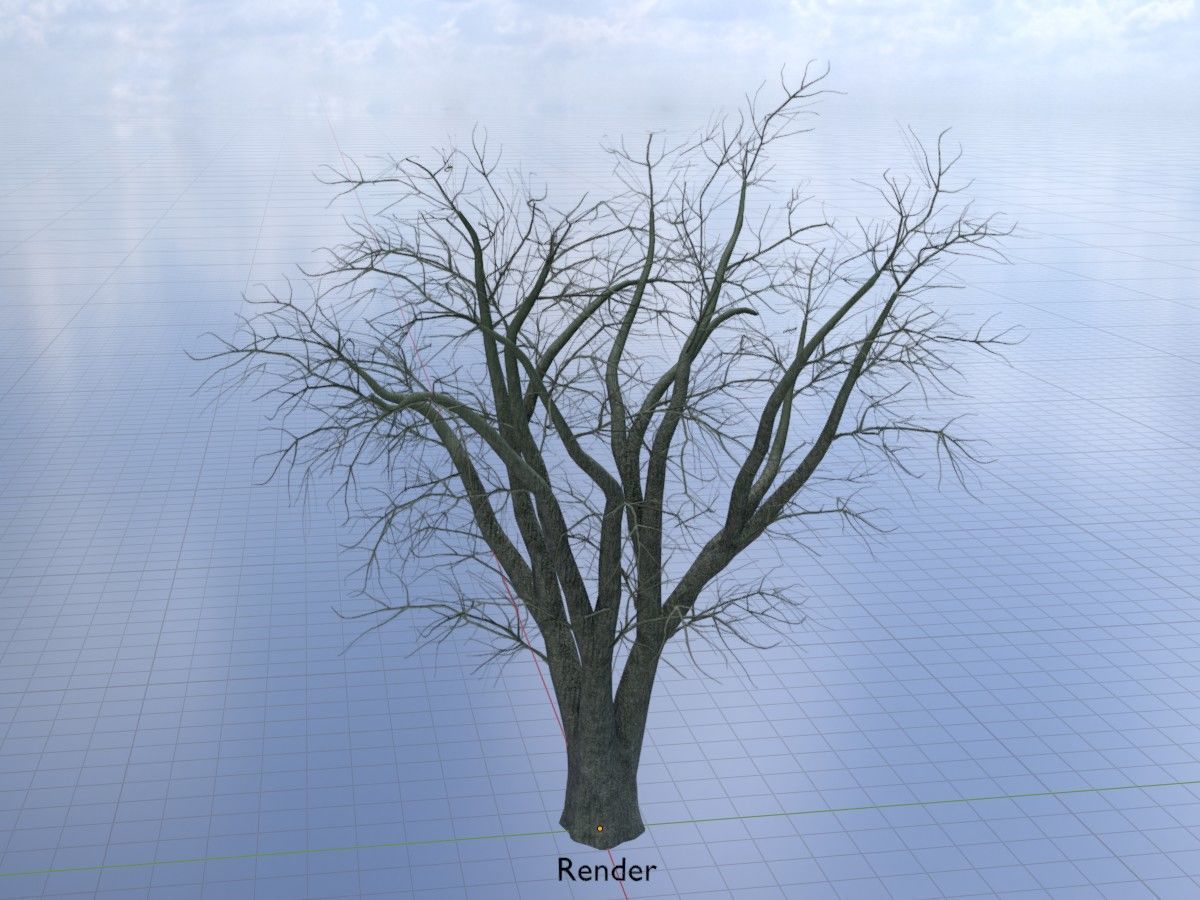 Japanese pagoda tree winter package 3D Model Collection_50