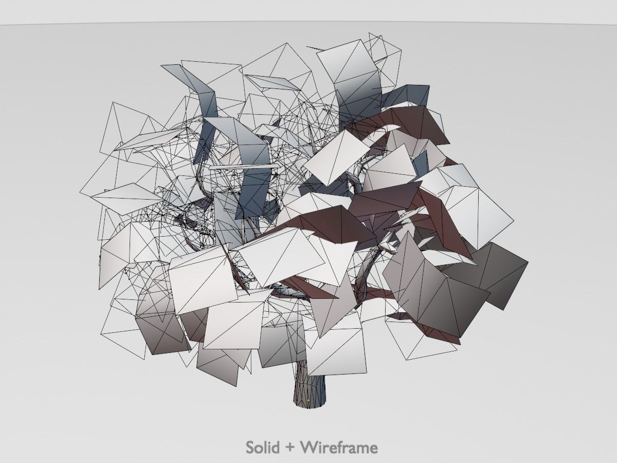 Japanese pagoda tree winter package 3D Model Collection_24