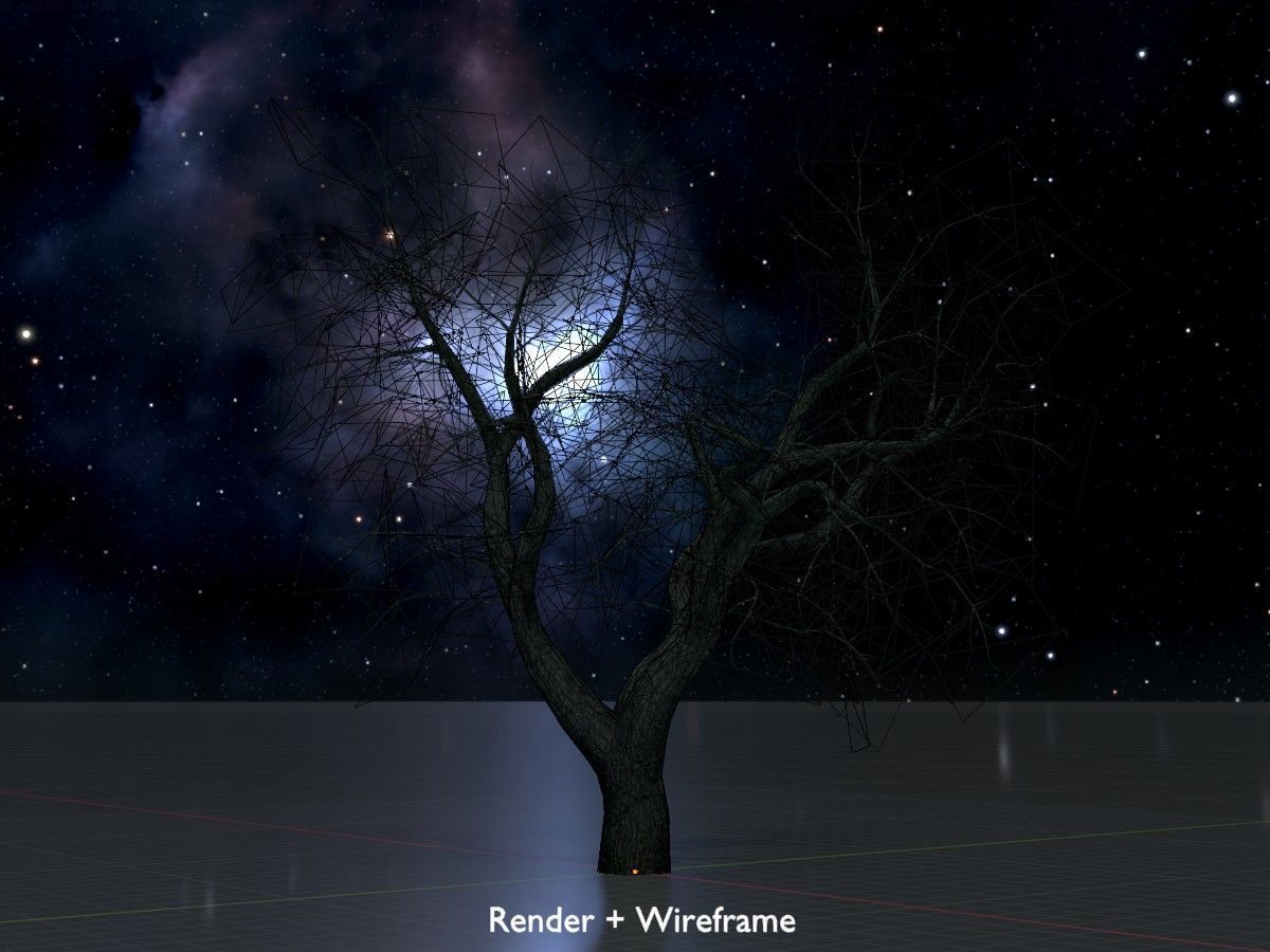 Japanese pagoda tree winter package 3D Model Collection_19