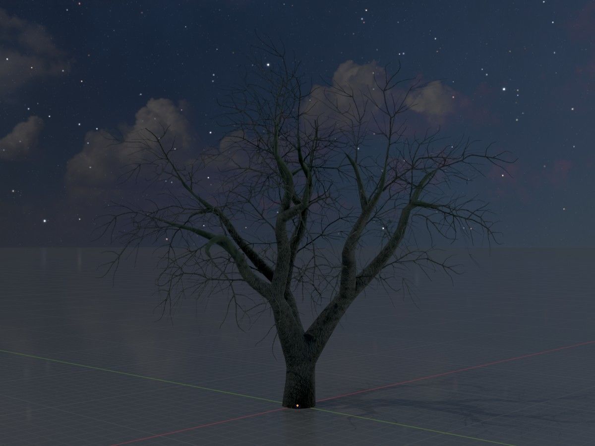 Japanese pagoda tree winter package 3D Model Collection_16