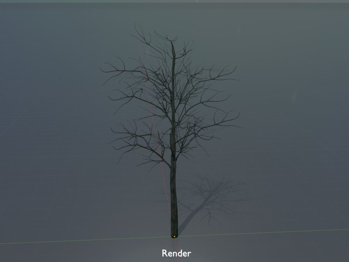 Japanese pagoda tree winter package 3D Model Collection_88