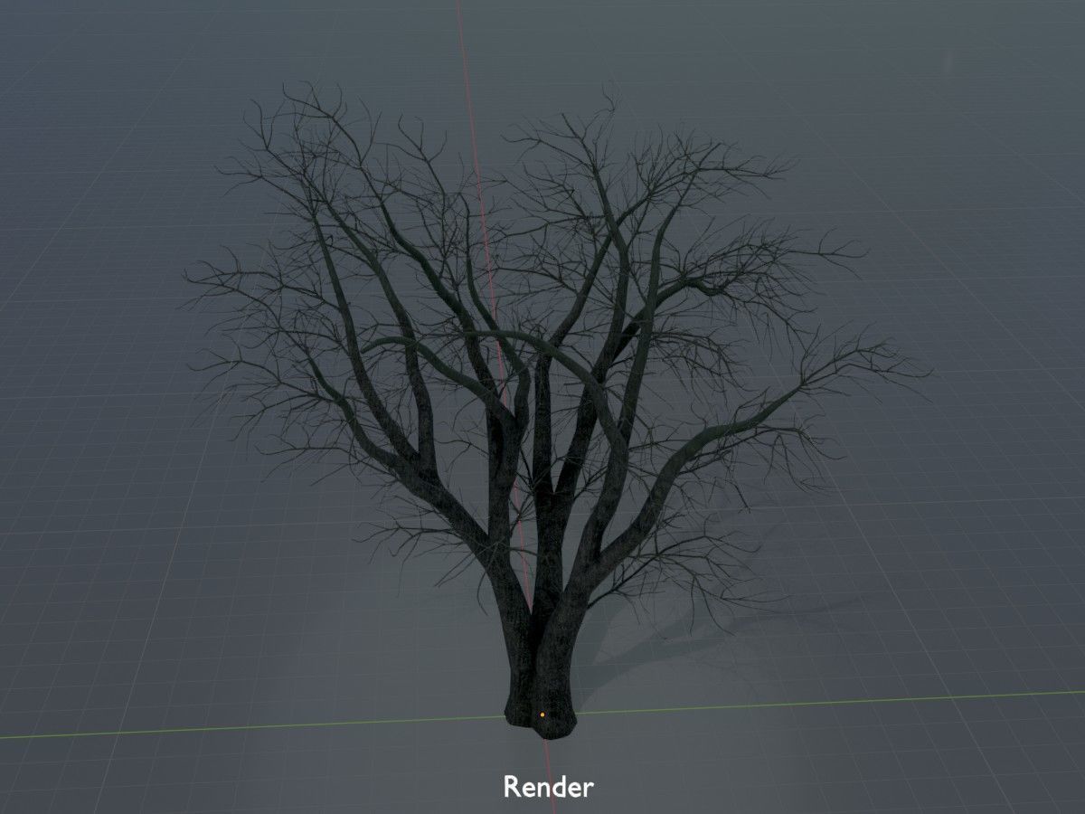 Japanese pagoda tree winter package 3D Model Collection_48