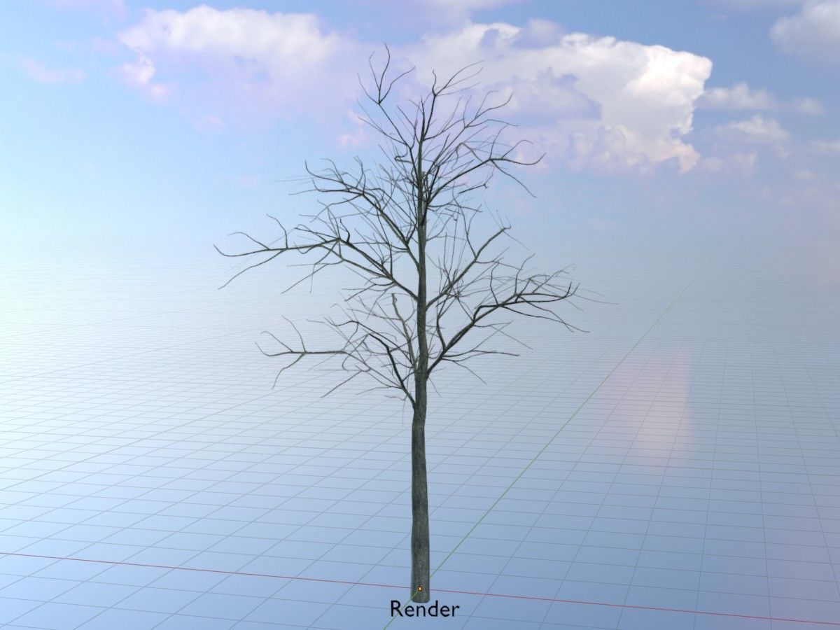 Japanese pagoda tree winter package 3D Model Collection_91