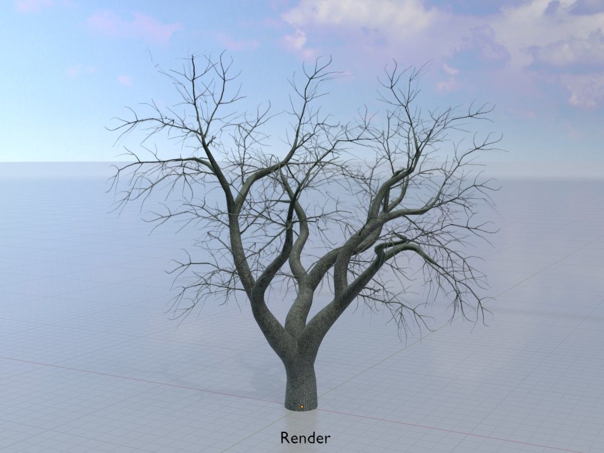 Japanese pagoda tree winter package 3D Model Collection_27