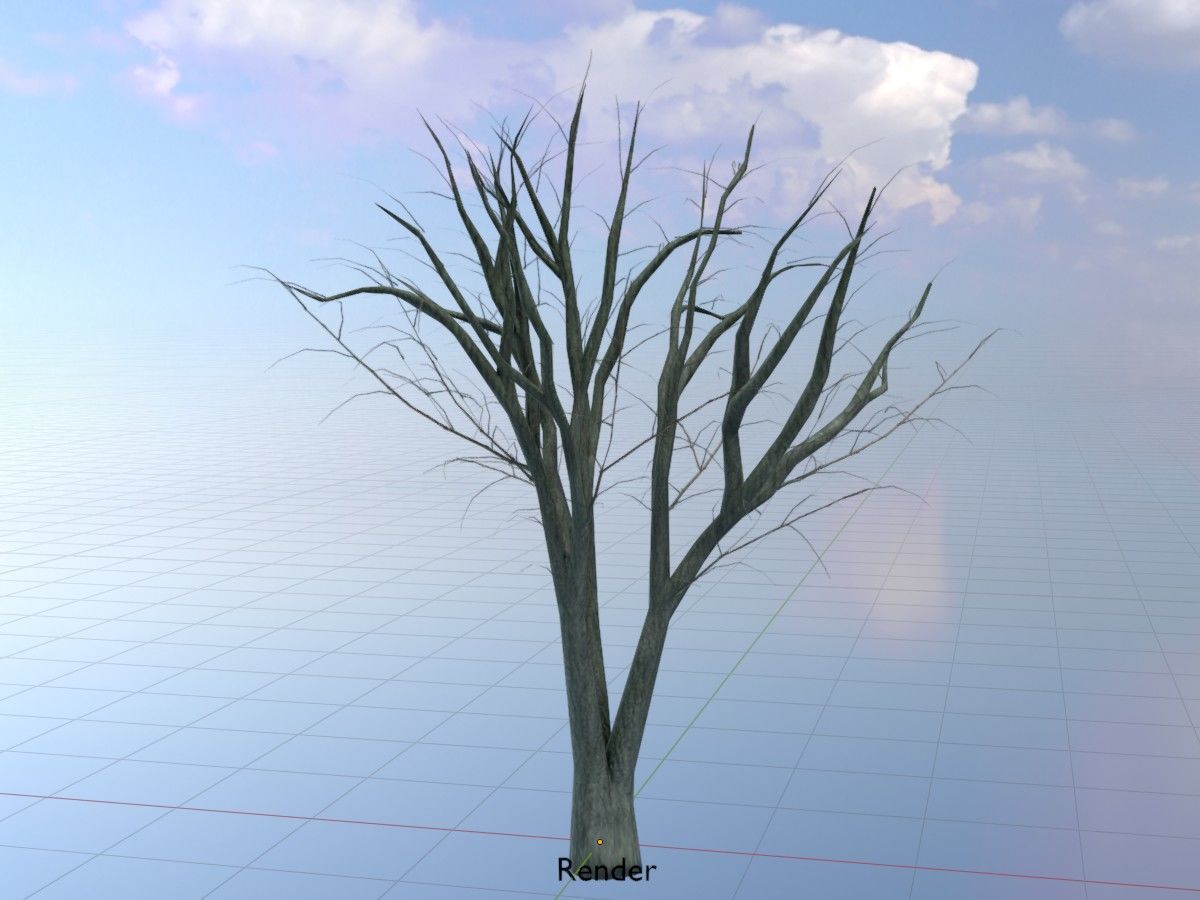 Japanese pagoda tree winter package 3D Model Collection_111