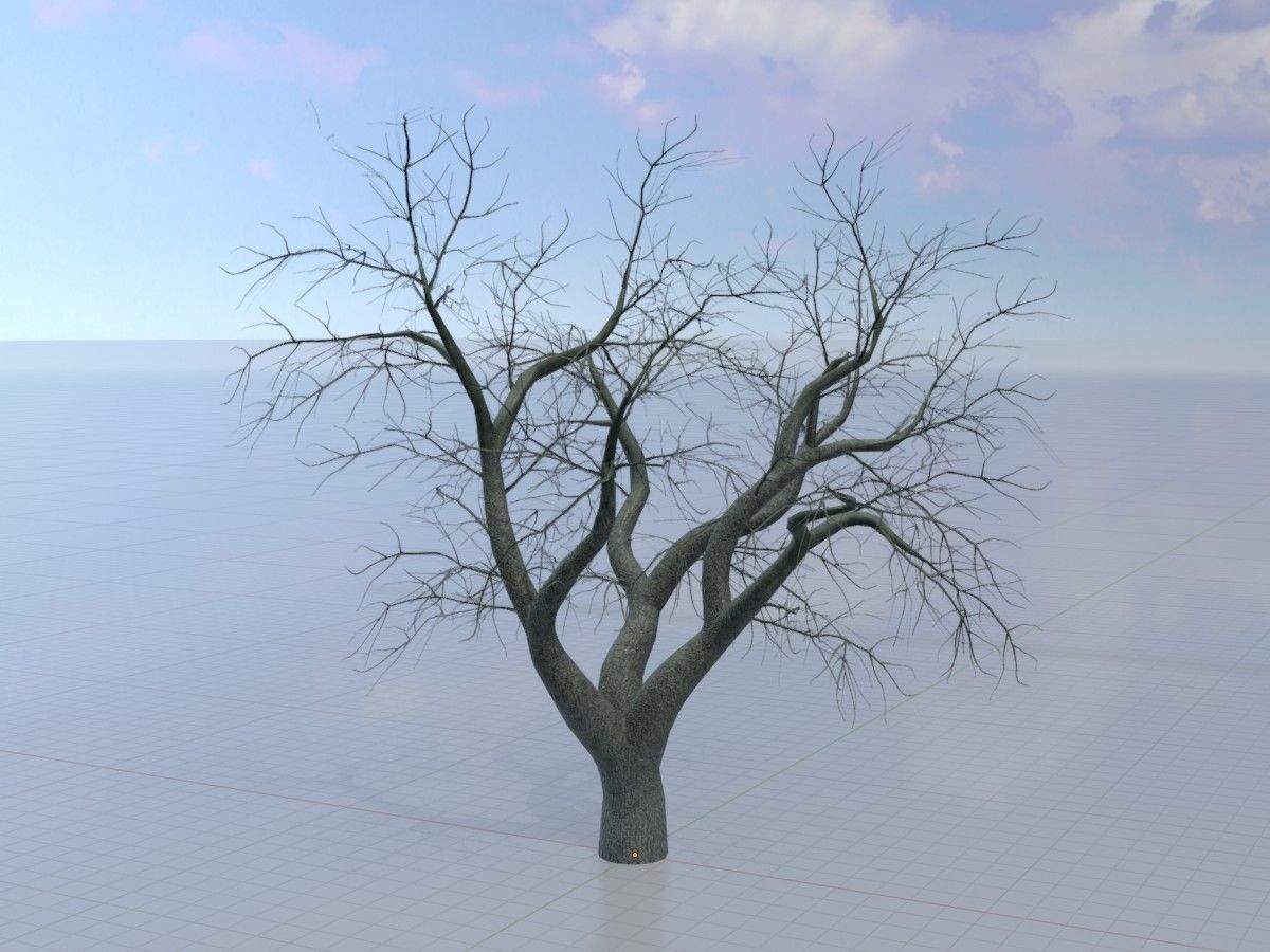 Japanese pagoda tree winter package 3D Model Collection_15