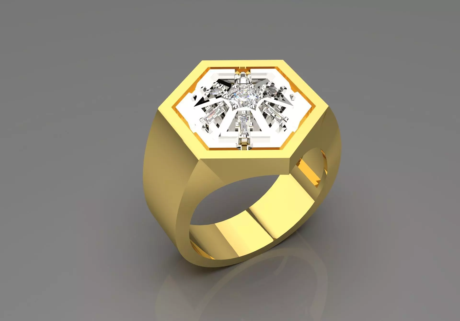 man diamond ring mr0084 3D print model