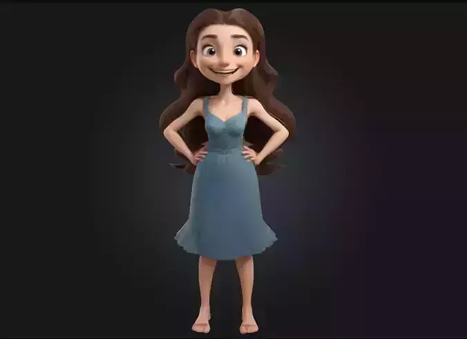 Stylized 3D Female Character