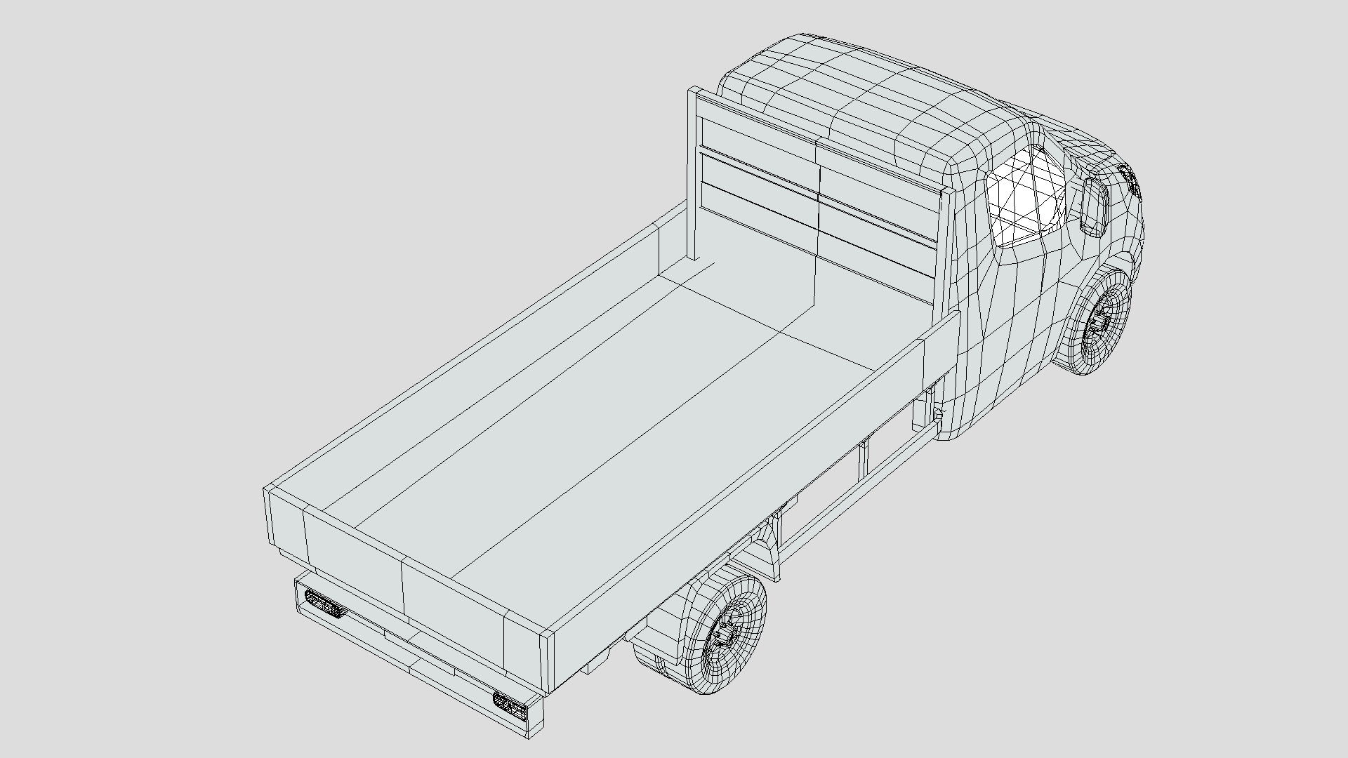 Renault Master Tipper 2018 Low-poly 3D model_6