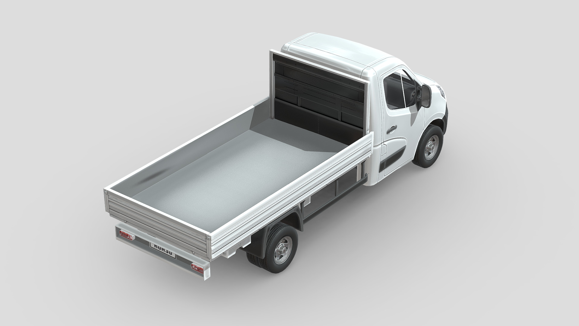 Renault Master Tipper 2018 Low-poly 3D model_4