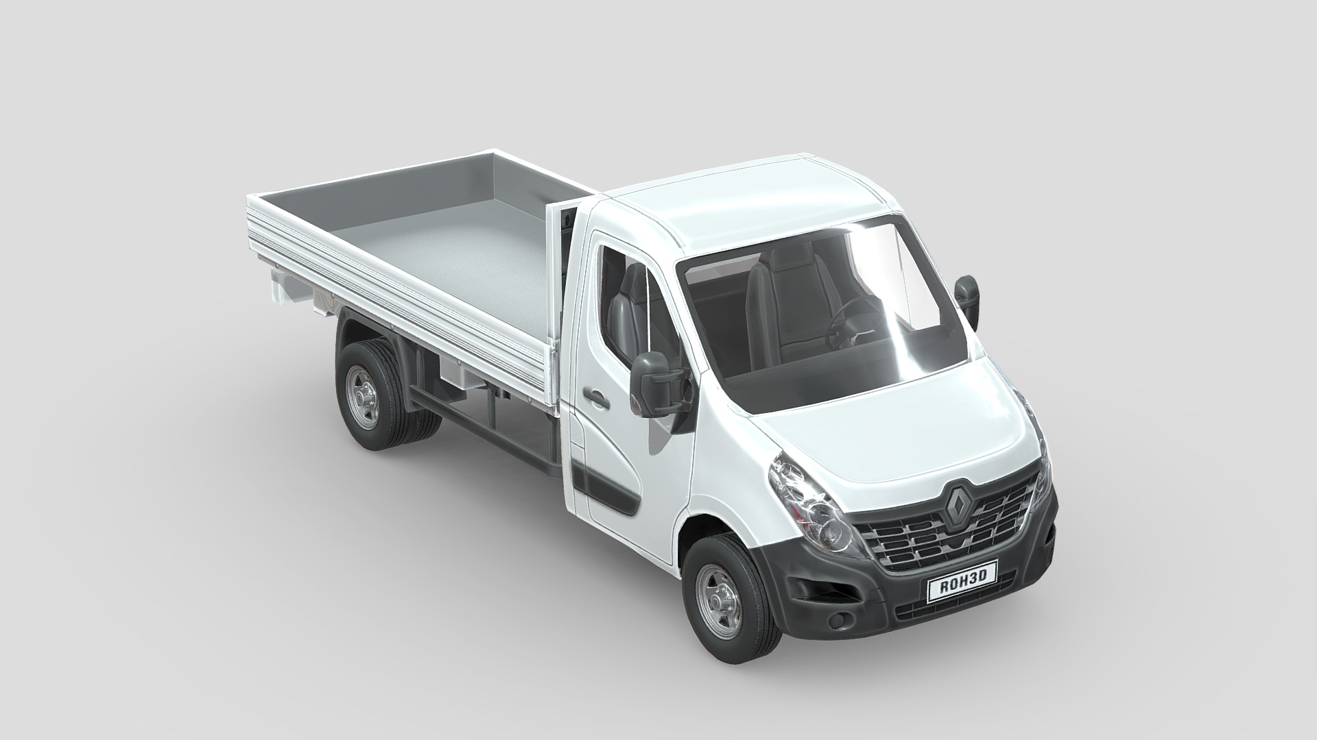 Renault Master Tipper 2018 Low-poly 3D model_3