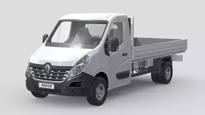 Renault Master Tipper 2018 Low-poly 3D model Renault Master Tipper 2018 Low-poly 3D model