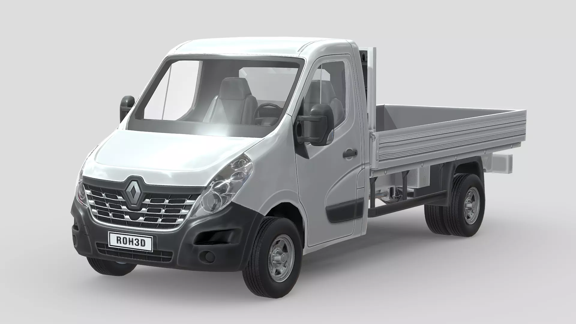 Renault Master Tipper 2018 Low-poly 3D model_0