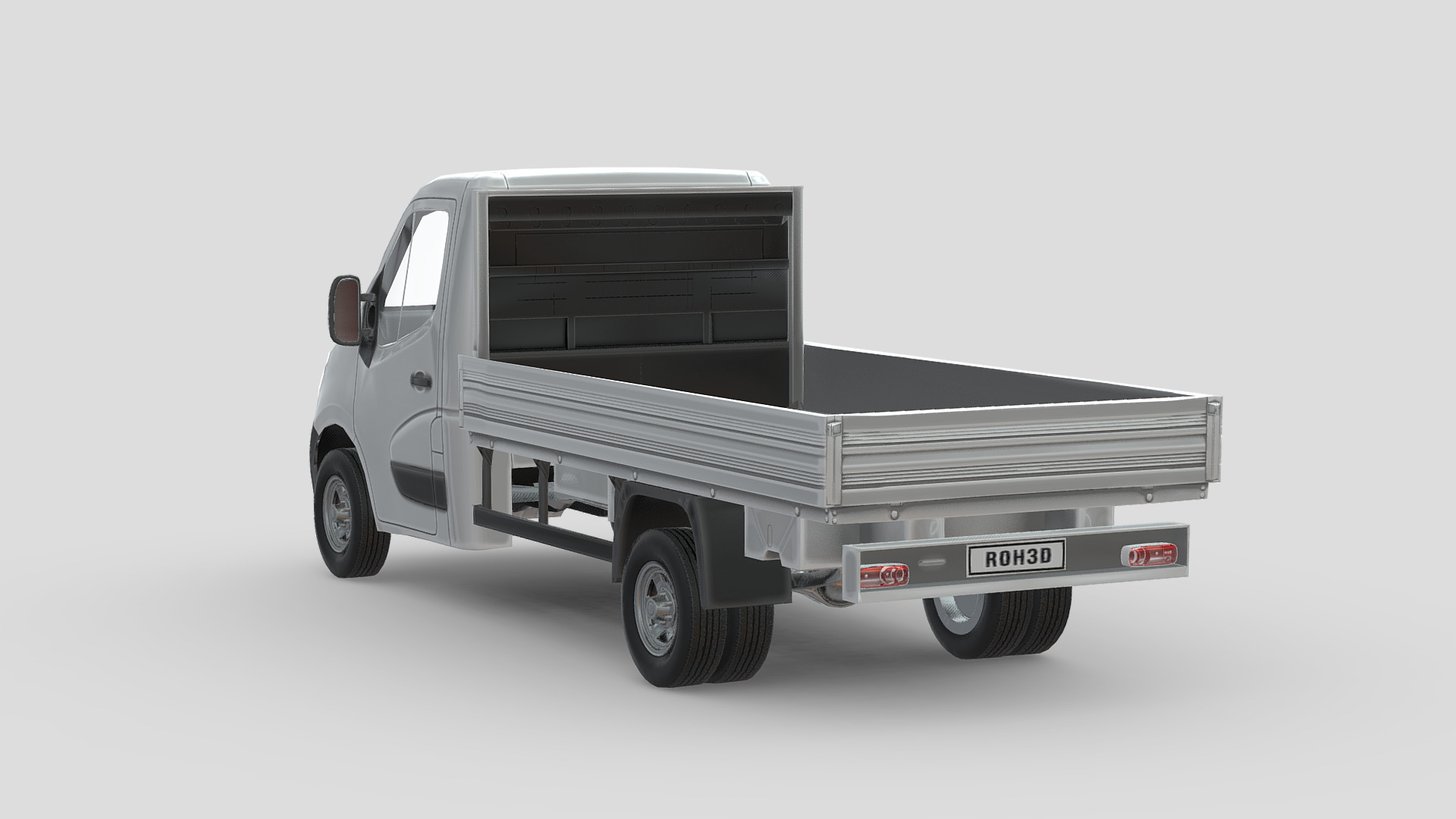 Renault Master Tipper 2018 Low-poly 3D model_1