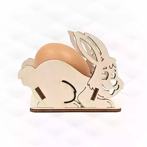 Easter Bunny stand holder laser cut design 3D print model Easter Bunny stand holder laser cut design 3D print model