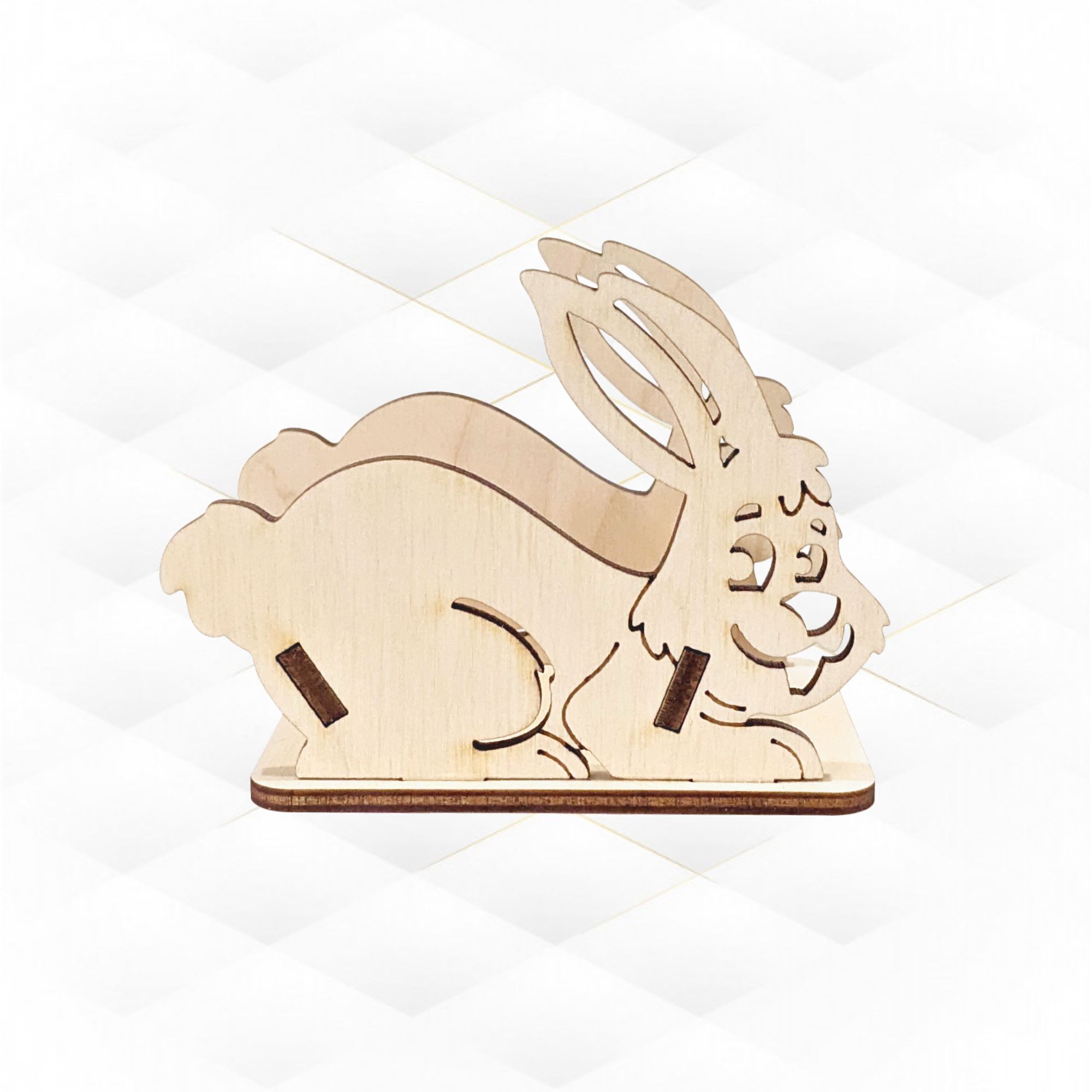 Easter Bunny stand holder laser cut design 3D print model_1