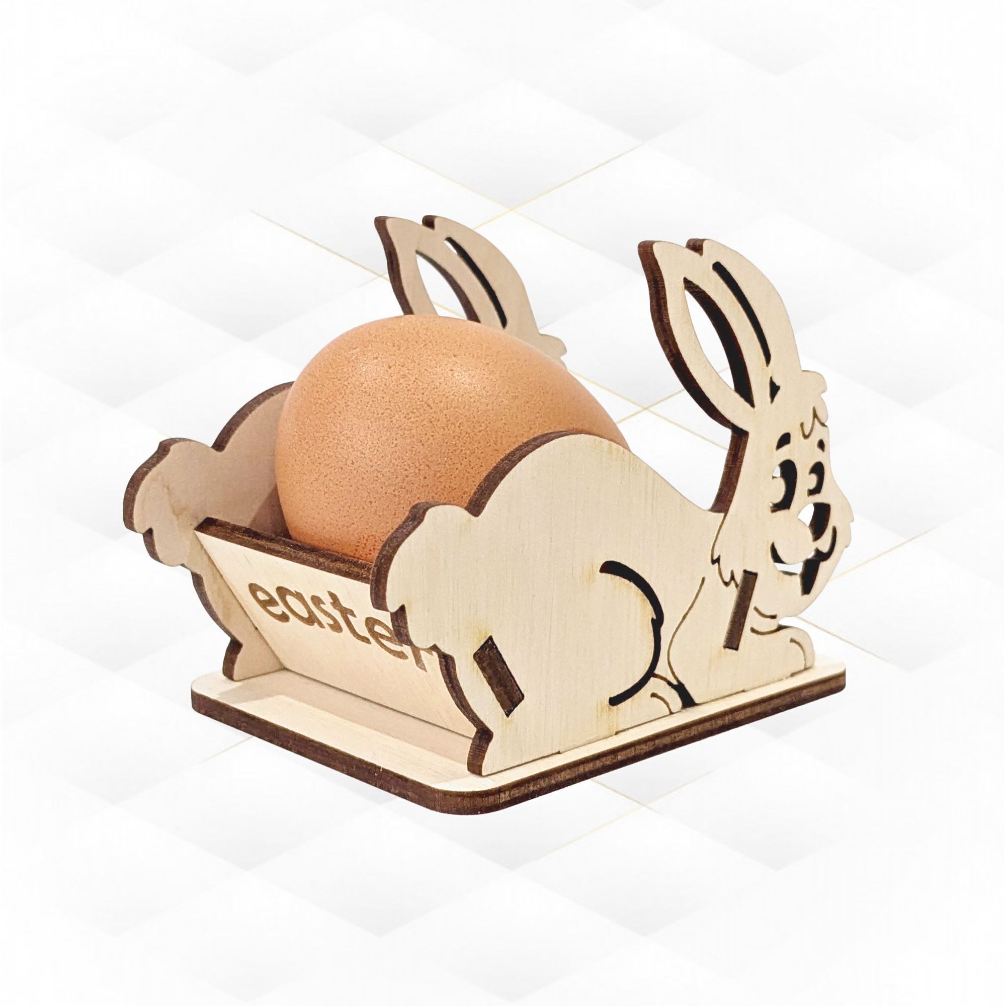 Easter Bunny stand holder laser cut design 3D print model_2