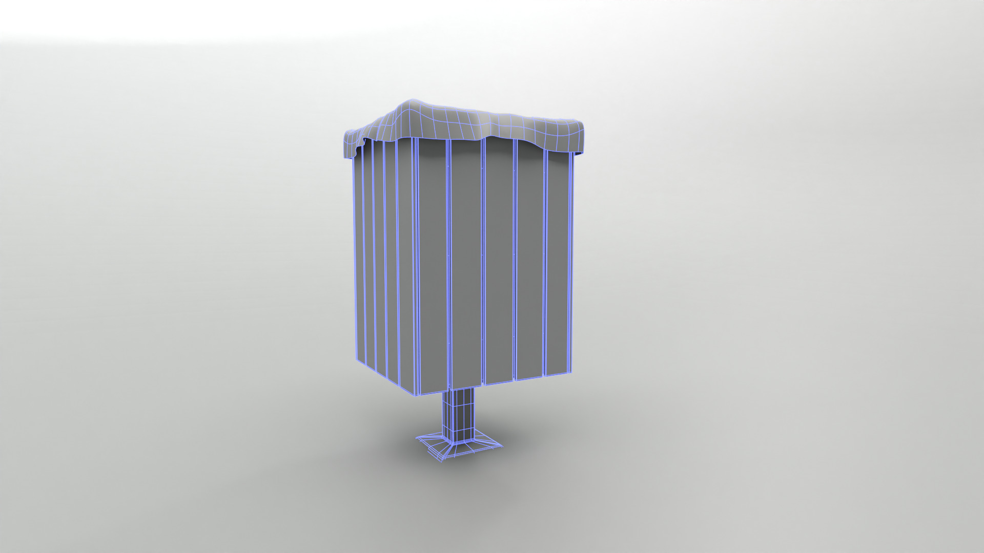 Modern Timber Street bin Vol 05 Game Ready PBR Low-poly 3Dmodel Low-poly 3D model_7