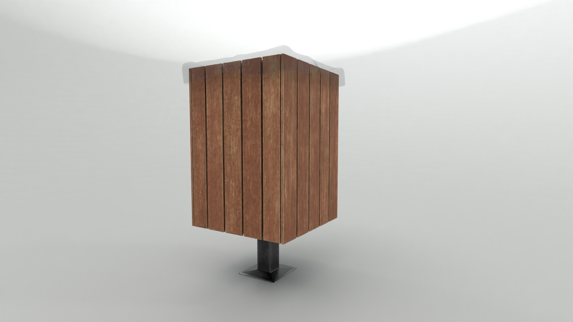Modern Timber Street bin Vol 05 Game Ready PBR Low-poly 3Dmodel Low-poly 3D model_3