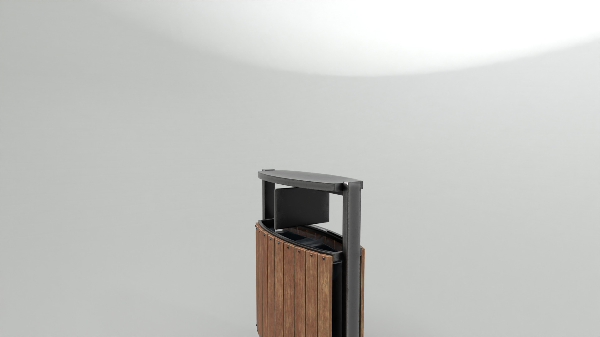 Modern Timber Street bin Vol 06 Game Ready PBR Low-poly 3Dmodel Low-poly 3D model_4