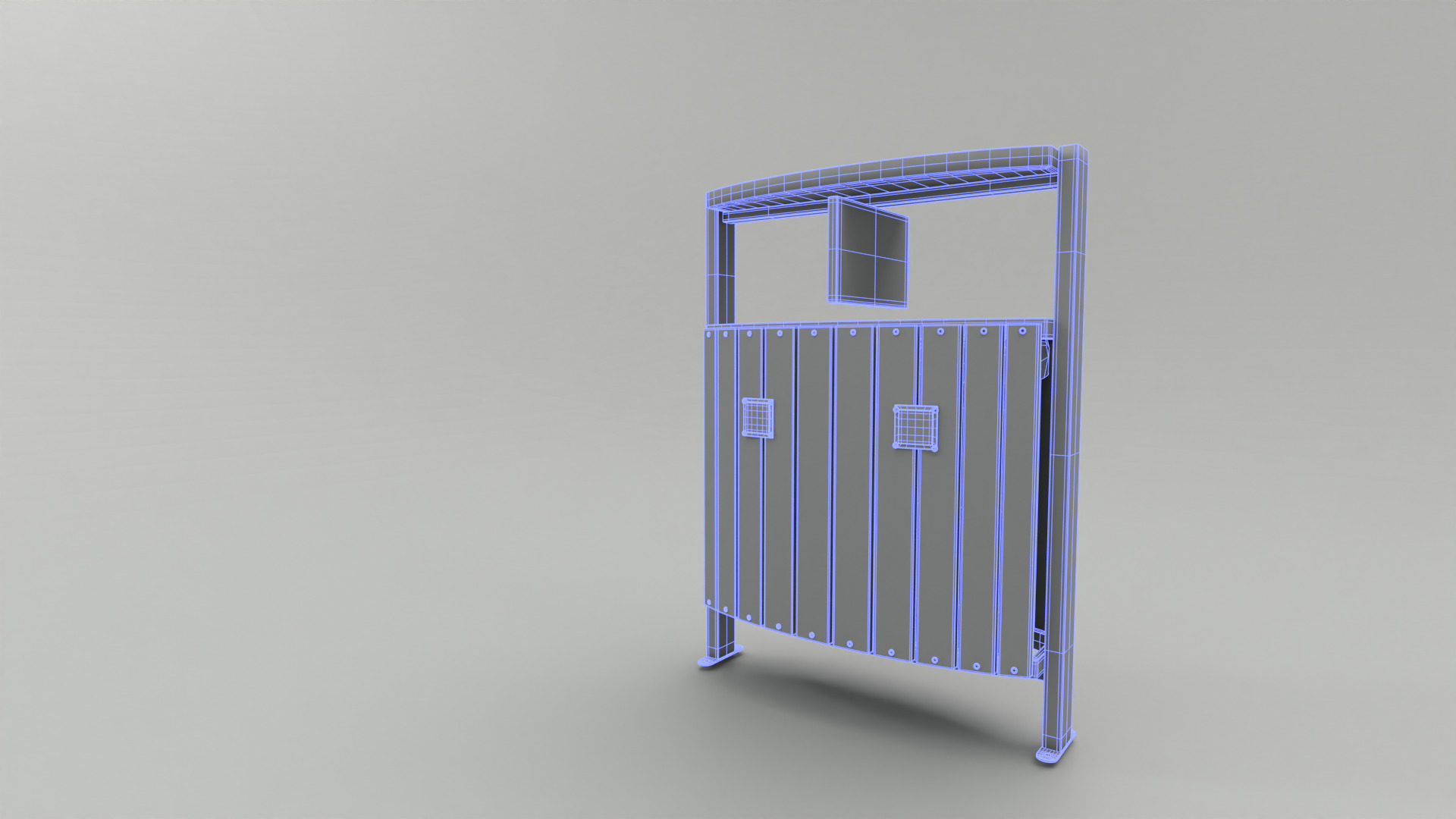 Modern Timber Street bin Vol 06 Game Ready PBR Low-poly 3Dmodel Low-poly 3D model_9