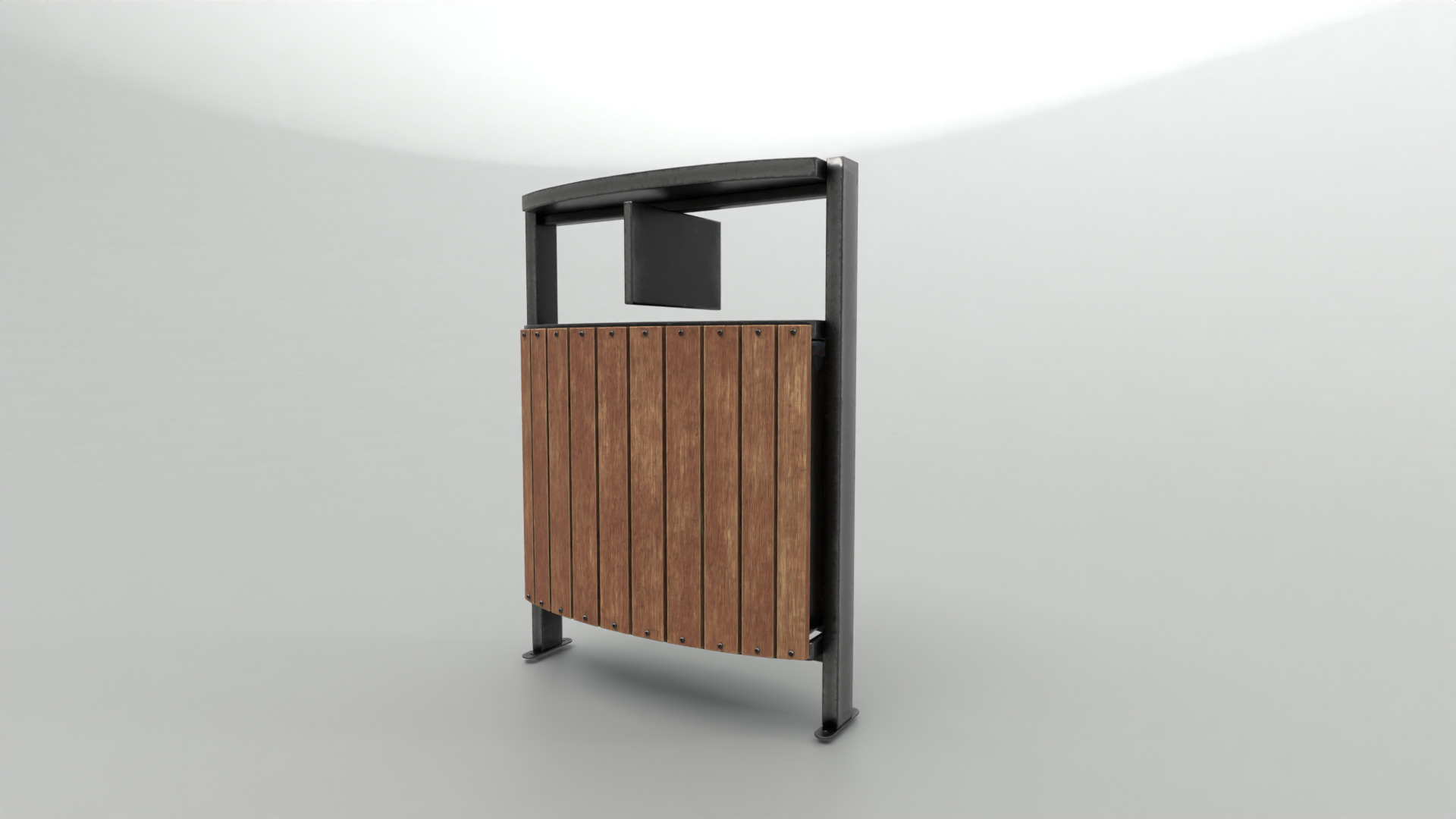 Modern Timber Street bin Vol 06 Game Ready PBR Low-poly 3Dmodel Low-poly 3D model_3
