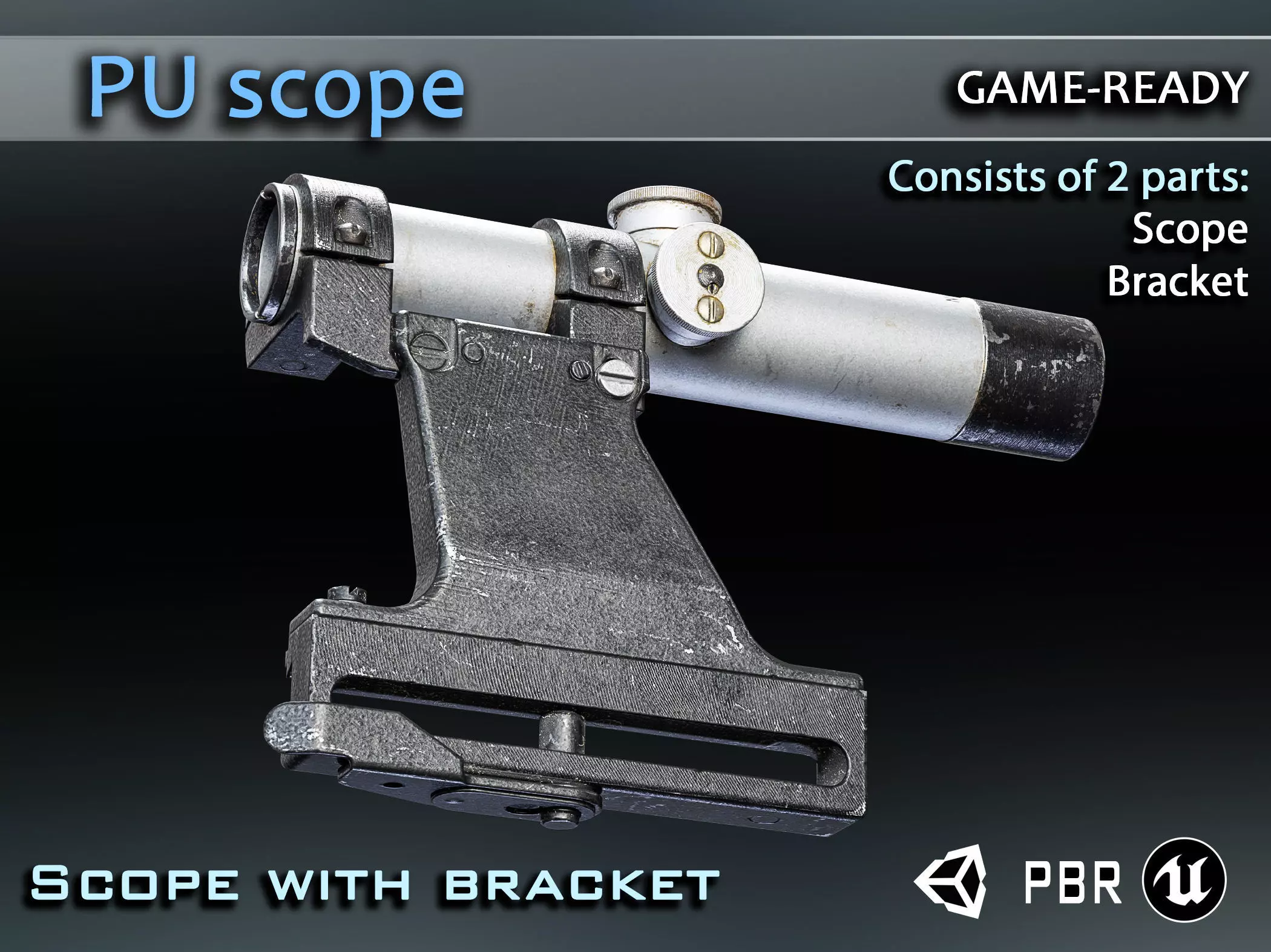 PBR PU Scope Game-ready 3D model Low-poly 3D model_0