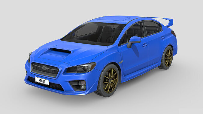 Subaru Impreza WRX STI 2015 Low-poly 3D model