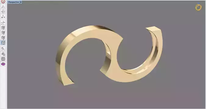 two finger modern ring 