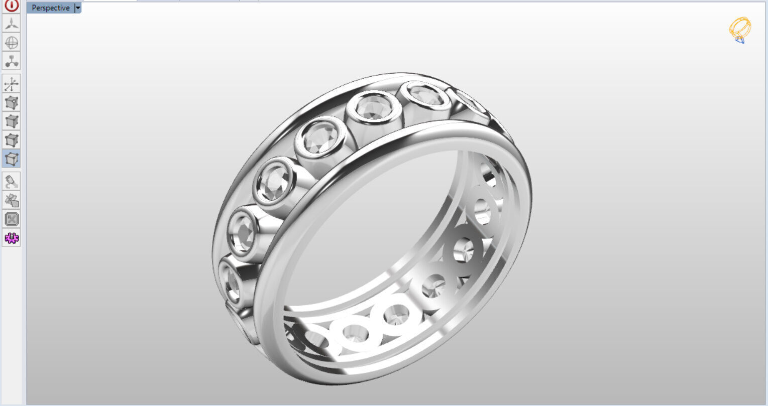 Bezel Setting Eternity Ring  3D print model_4