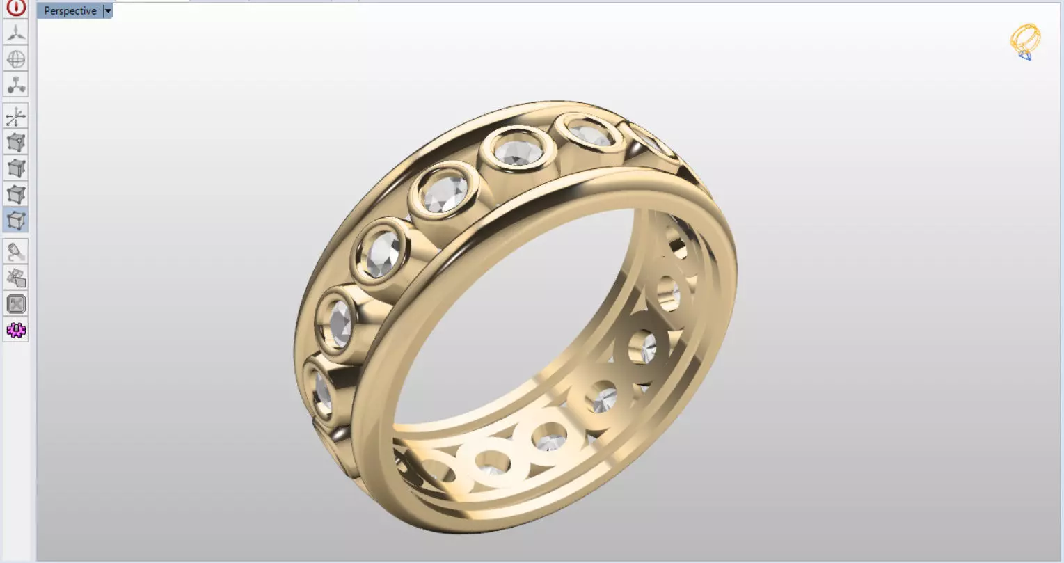 Bezel Setting Eternity Ring  3D print model_0