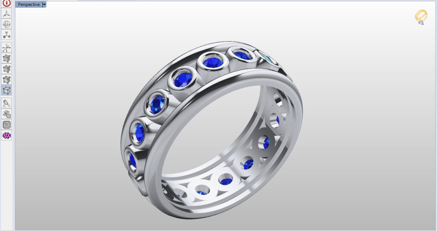 Bezel Setting Eternity Ring  3D print model_1