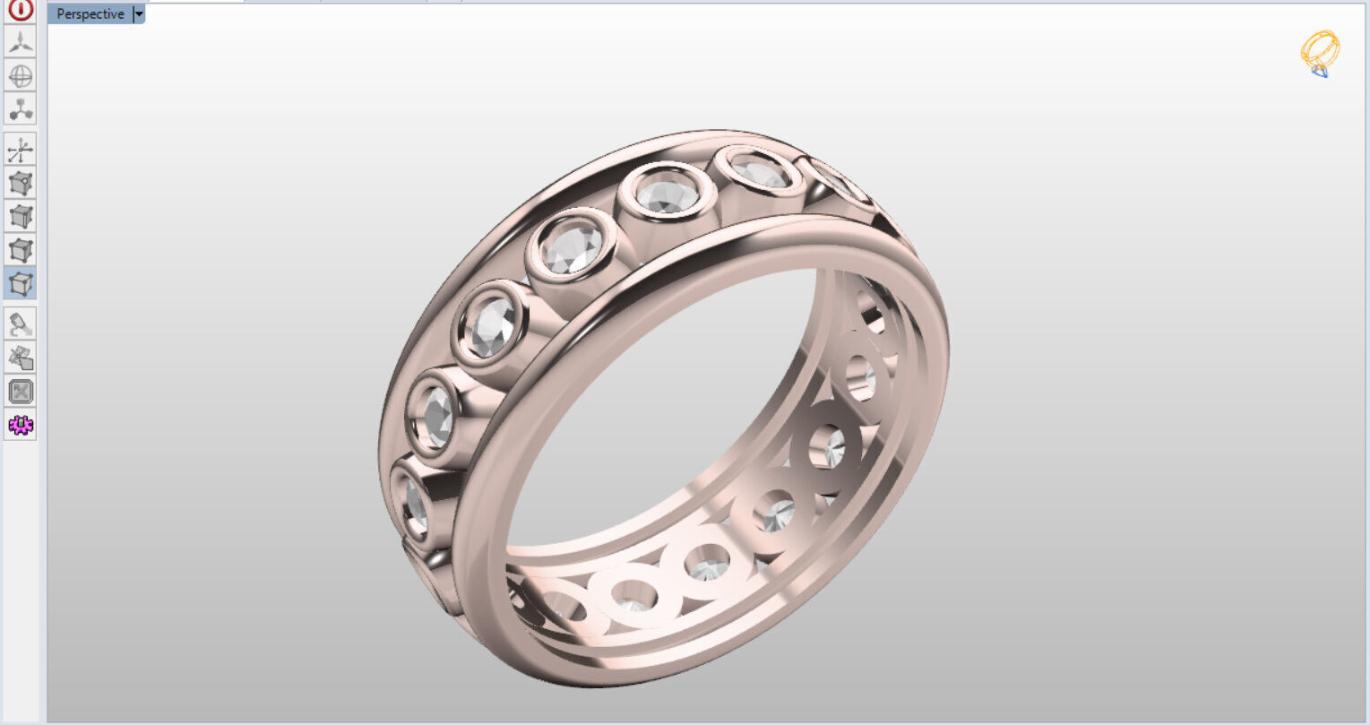 Bezel Setting Eternity Ring  3D print model_3