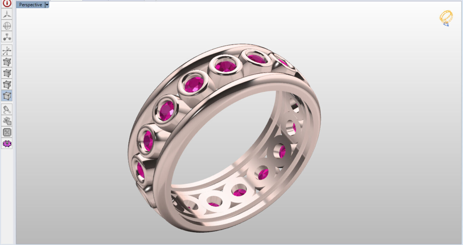 Bezel Setting Eternity Ring  3D print model_2