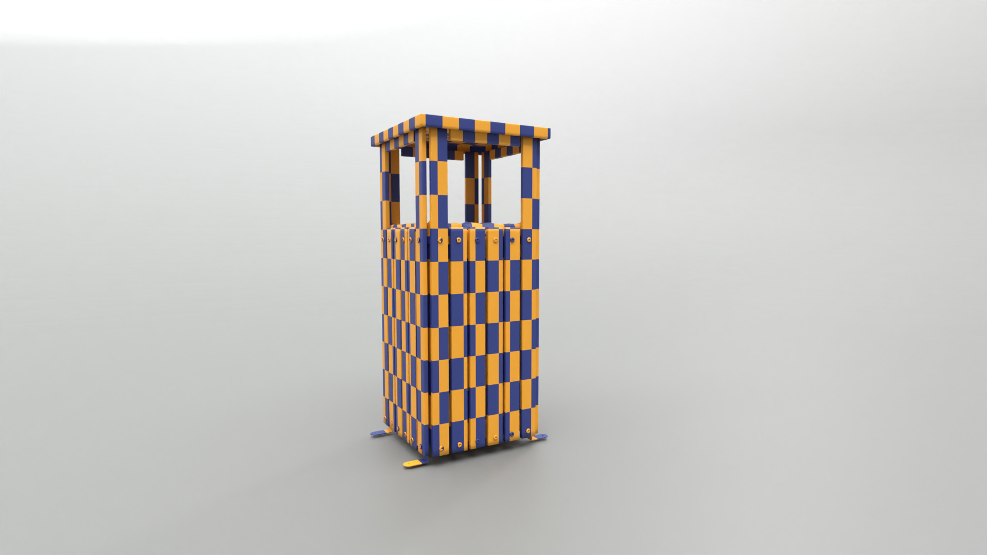 Modern Timber Street bin Vol 07 Game Ready PBR Low-poly 3Dmodel Low-poly 3D model_7