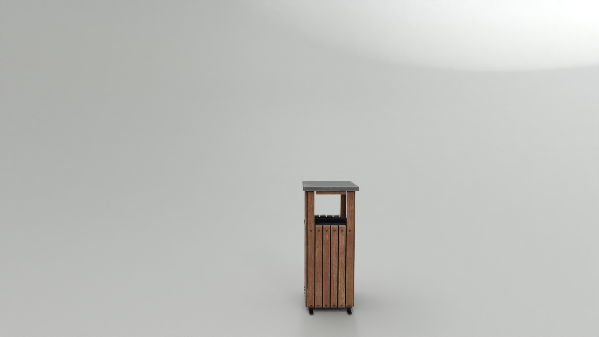 Modern Timber Street bin Vol 07 Game Ready PBR Low-poly 3Dmodel Low-poly 3D model_4