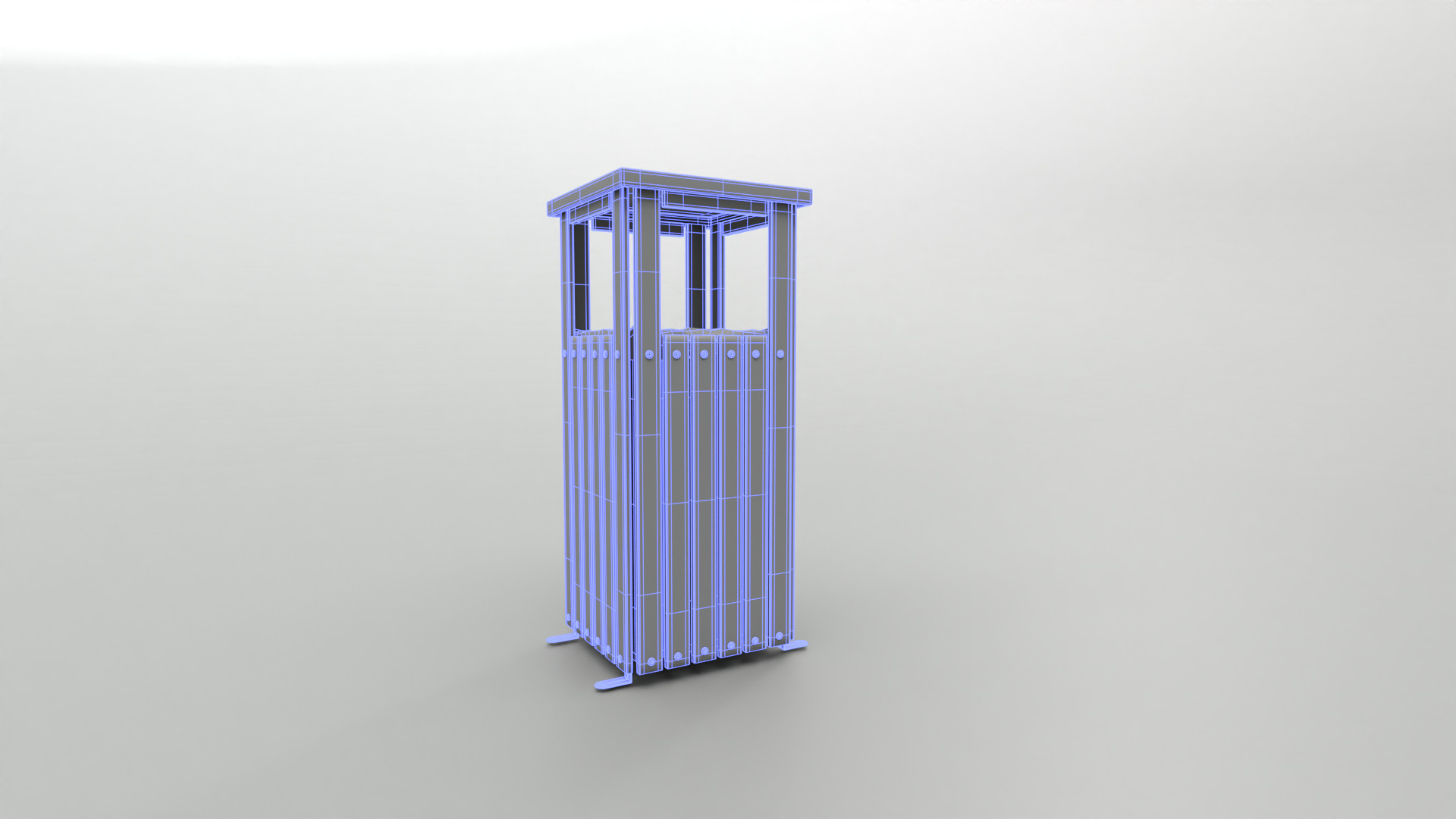 Modern Timber Street bin Vol 07 Game Ready PBR Low-poly 3Dmodel Low-poly 3D model_8