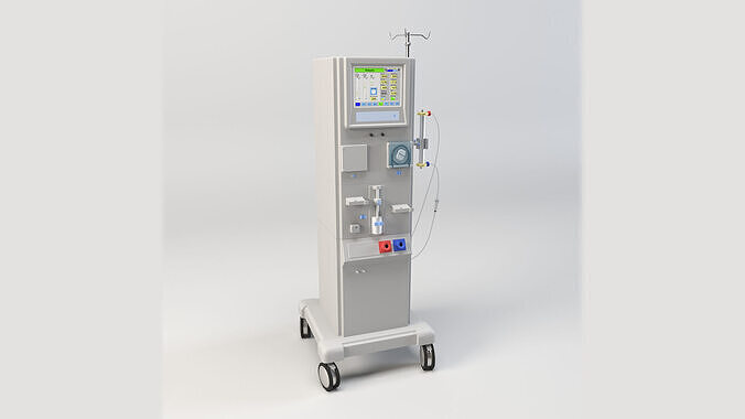 Dialysis Machine Low-poly 3D model