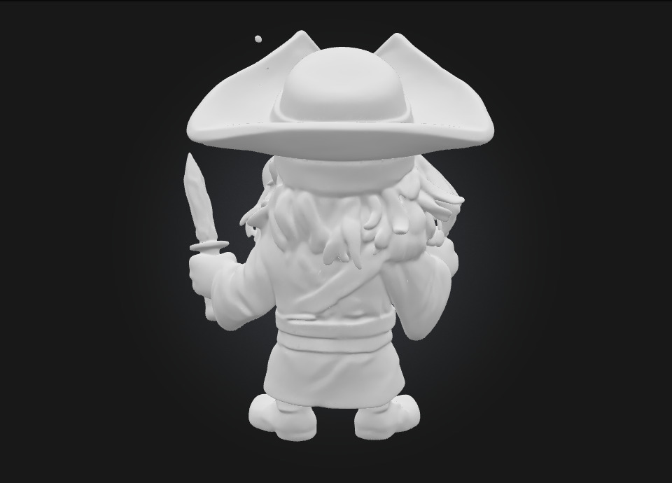 Stylized 3D Printable Captain Jack Sparrow Caricature Figure 3D print model_7