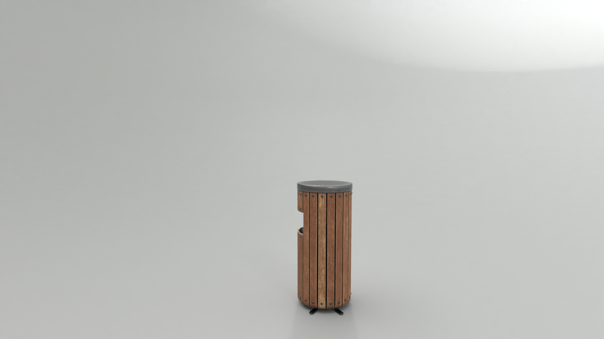Modern Timber Street bin Vol 09 Game Ready PBR Low-poly 3Dmodel Low-poly 3D model_4