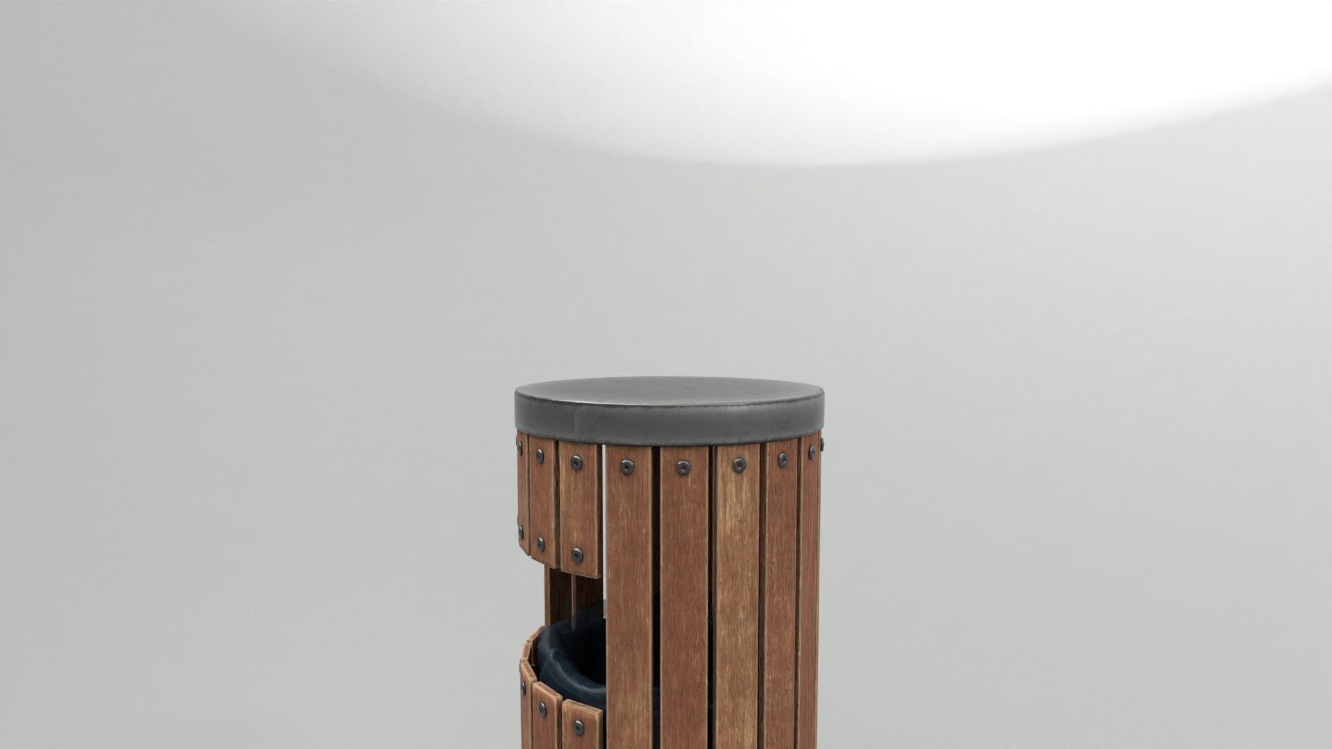 Modern Timber Street bin Vol 09 Game Ready PBR Low-poly 3Dmodel Low-poly 3D model_3