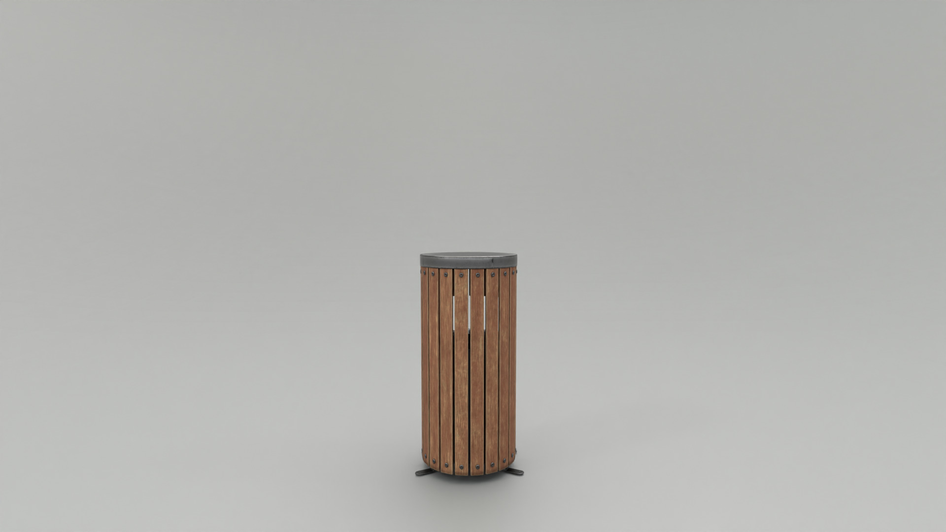 Modern Timber Street bin Vol 09 Game Ready PBR Low-poly 3Dmodel Low-poly 3D model_5