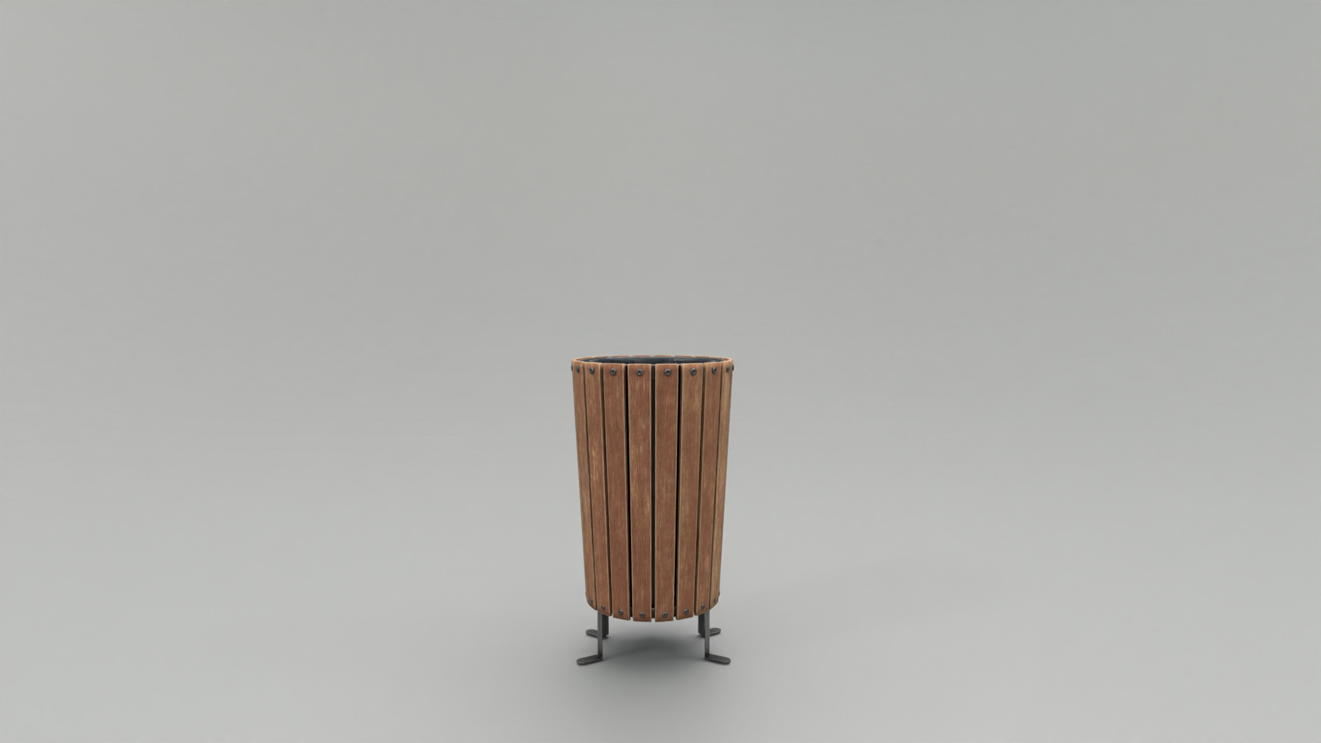 Modern Timber Street bin Vol 10 Game Ready PBR Low-poly 3Dmodel Low-poly 3D model_4